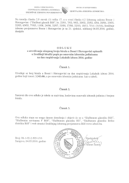 Odluka o diplomatsko-konzularnim predstavništima