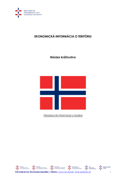 Nórsko - ekonomické informácie o teritóriu