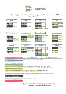 Odvoz odpadov 2016