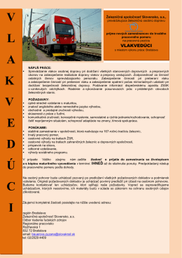Vlakvedúci - ZSSK Slovakrail