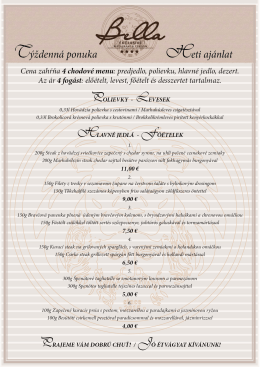 Page 1 Cena z&aacute;rna 4 d&iacute;adov&eacute; menu/r/w/%/o4evku, ſavne/a/% g%ćrt