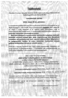 T&aacute;j&eacute;koztat&oacute; let&ouml;lt&eacute;se