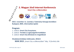 2. Magyar Jövő Internet Konferencia Smart City a célkeresztben