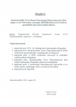 Roma Nemzetiségi Önkormányzat képviselő