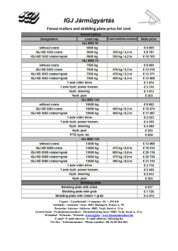 Forest trailers price list