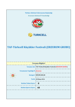 erzurum - Türkiye Atletizm Federasyonu