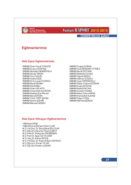 Eğitmenlerimiz - Mersin SMMMO