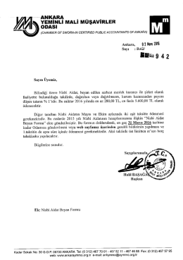 tıklayın - Ankara YMM Odası