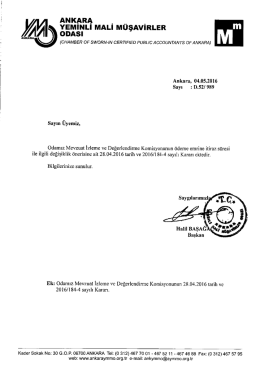 tıklayın - Ankara YMM Odası