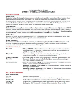 Teknik &Ouml;zellikler