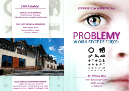 program konferencji - Uniwersytecki Dziecięcy Szpital Kliniczny