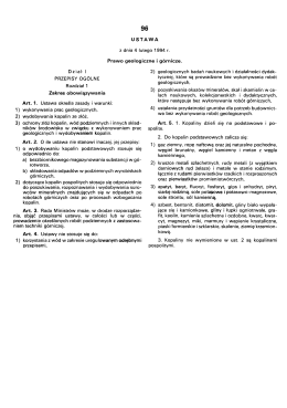 Page 1 1) 2) 3) 1) 2) nia, 96 U S T A W A z dnia 4 lutego 1994 r