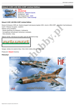 Eduard 1199 1/48 MiG-21MF Limited Edition