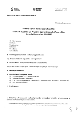 Zał. nr 9 - wzór protokołu z pracy KOP