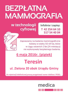 Page 1 BEZP.: /A||N/A MAMMOGRAFIA w technologii | Infoliniai