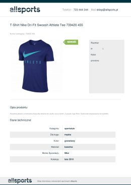 T-Shirt Nike Dri-Fit Swoosh Athlete Tee 739420 455
