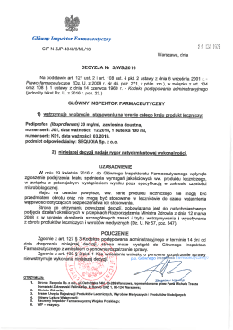 Decyzja Nr 3/WS/2016