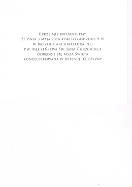Zaproszenie Prezydent - M. Tyl