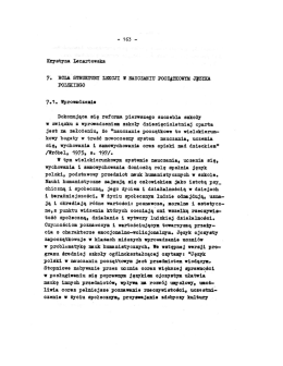 Rola struktury lekcji w nauczaniu początkowym języka polskiego