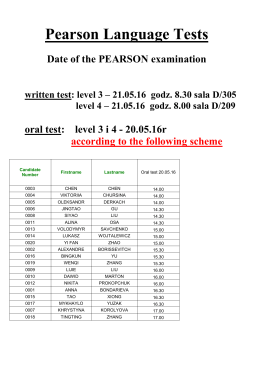 Egzaminy Pearson Language Assessments odbędą się: 26
