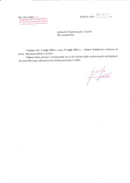 decyzją - Uniwersytet Pedagogiczny w Krakowie