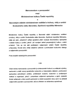 Memorandum o porozuměn&iacute;
