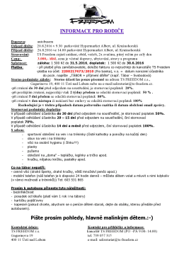 informace pro rodiče