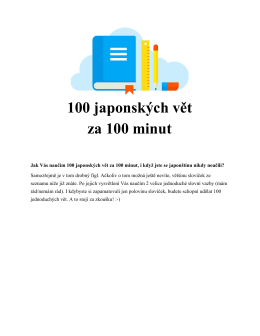 100 japonských vět za 100 minut