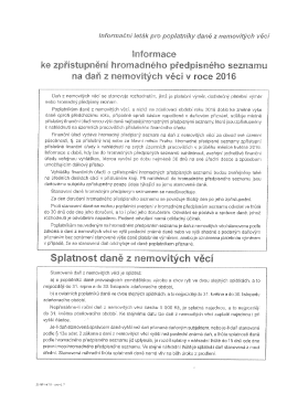 Informační leták pro poplatníky daně z nemov.věcí