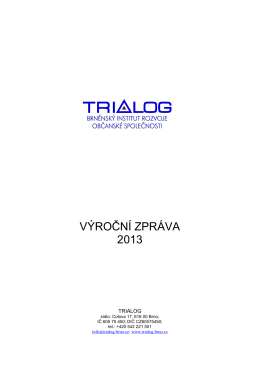 výroční zpráva 2013 - Trialog-Brno