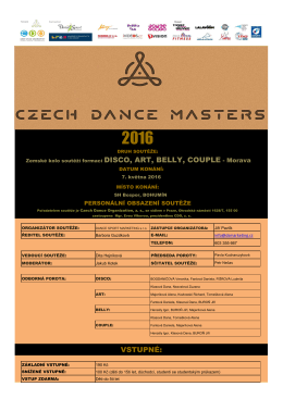 vstupné - Czech Dance Organization