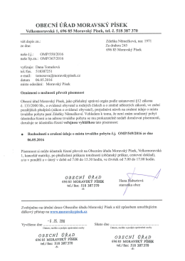 Oznámení o možnosti převzít písemnost