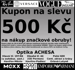 Kupon - Optika Achesa