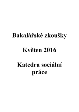Státní závěrečné zkoušky 2015/2016
