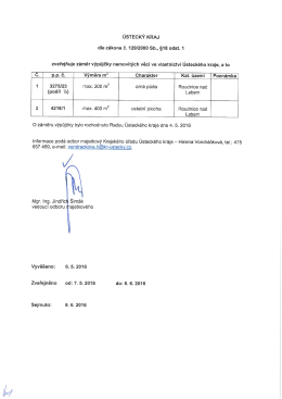 Záměr výpůjčky v k.ú. Roudnice nad Labem [PDF, 175