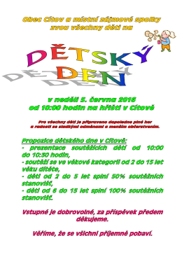 5. 6. 2016 Dětský den