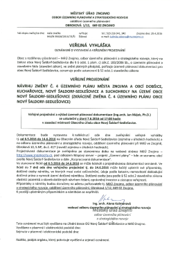 Veřejná vyhláška