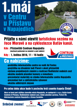 Přijďte s námi otevřít turistickou sezónu na řece Moravě a na