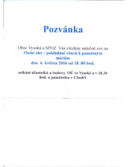 Pietní akt- pokládání věnců k památným místům