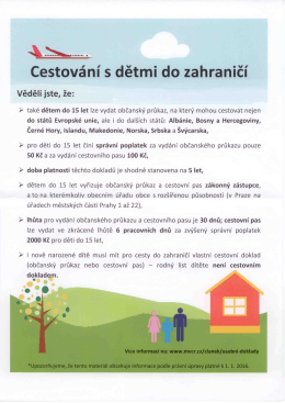 Cestov&aacute;n&iacute; s dětmi do zahranič&iacute;