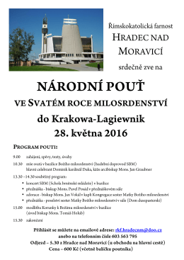 N&aacute;rodn&iacute; pouť - Ř&iacute;mskokatolick&aacute; farnost Opava