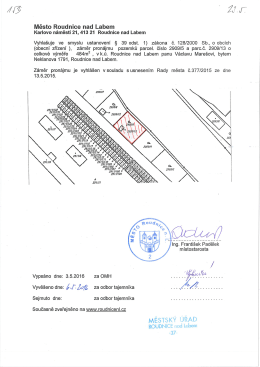 Záměr pronájmu pozemků v k.ú. Roudnice n.L.
