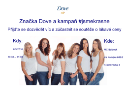 Značka Dove a kampaň #jsmekrasne