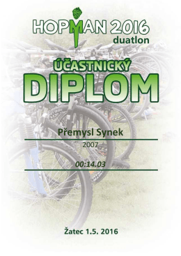 Přemysl Synek - Hopman triatlon