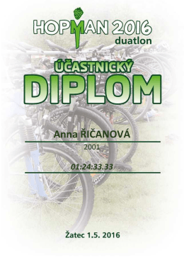 Anna ŘIČANOVÁ - Hopman triatlon