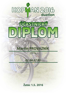 Martin PROVAZN&Iacute;K - Hopman triatlon