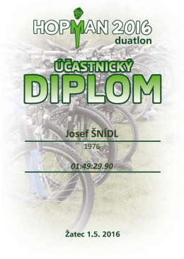 Josef ŠNÍDL - Hopman triatlon