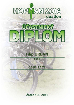 Filip URBAN - Hopman triatlon