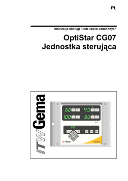 OptiStar CG07 Jednostka sterująca
