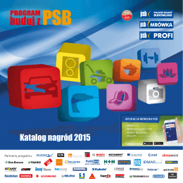 Katalog nagród 2015 - Program sprzedaży premiowej PSB